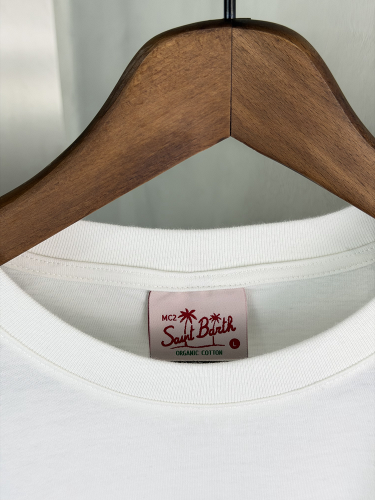 MC2 Saint Barth Orjinal Etiketli T-Shirt Beyaz