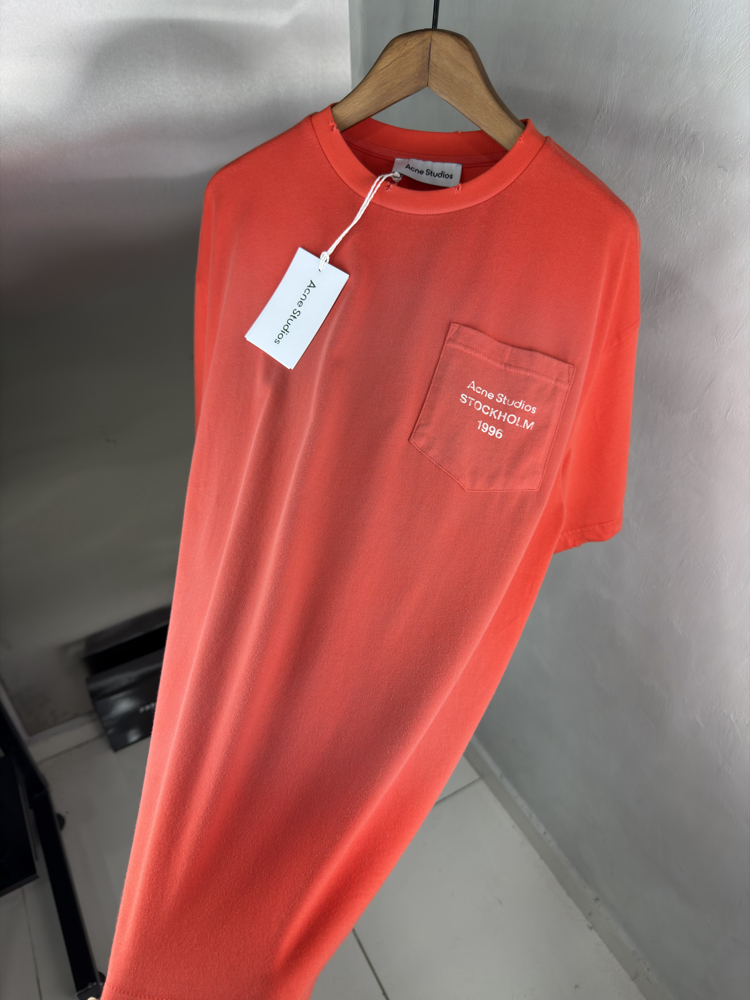 Acne Studios Orjinal Etiketli T-Shirt Nar Çiçeği (Oversize)
