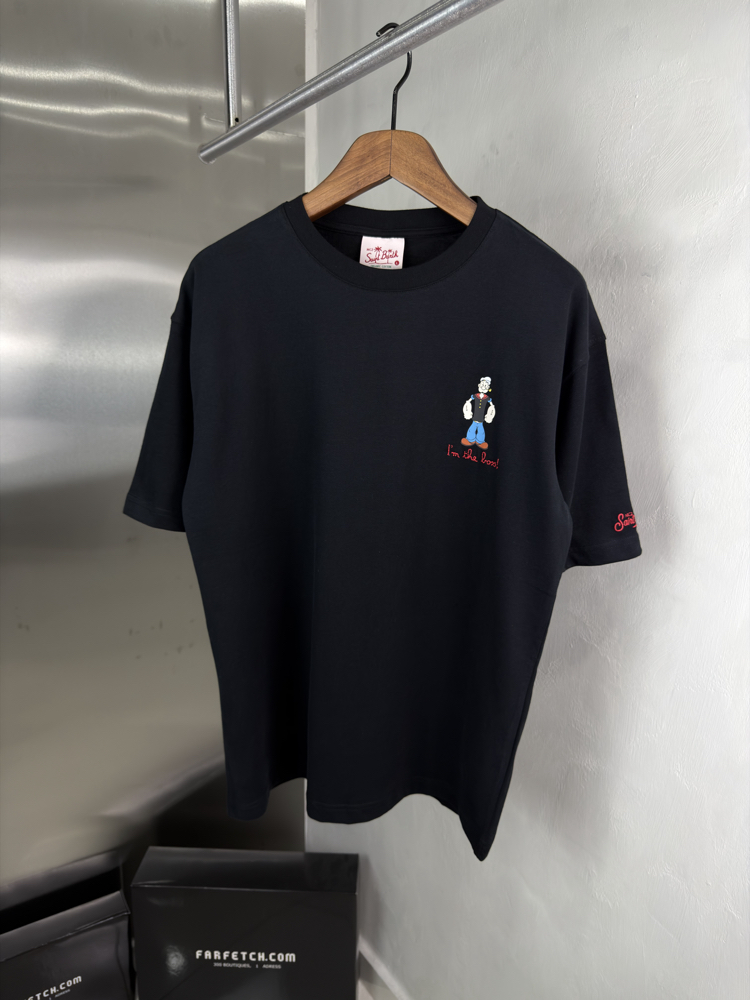 MC2 Saint Barth Orjinal Etiketli T-Shirt Siyah