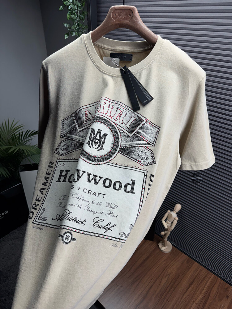 Amiri Orjinal Etiketli T-Shirt Bej