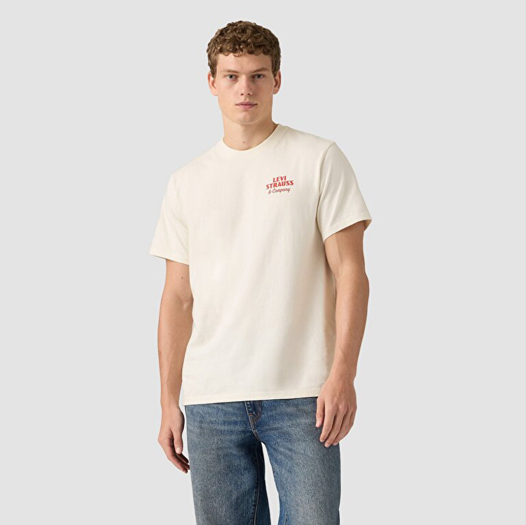 Levis T-Shirt Ekru Beyaz (Orjinal) (Sırt Detay)