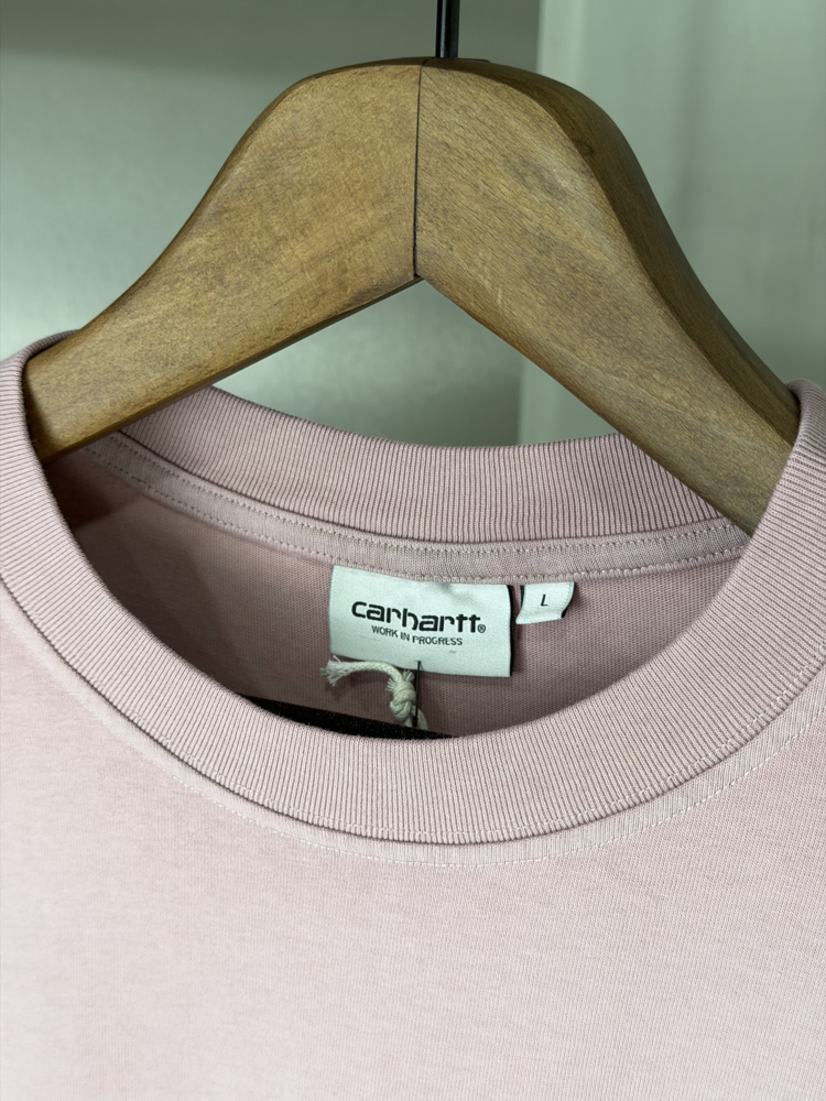 Carhartt Oversize Yıkamalı T-Shirt Pembe (Orjinal)