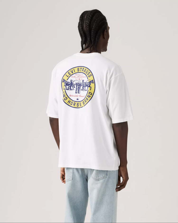 Levis T-Shirt Ekru Beyaz (Orjinal) (Sırt Detay)