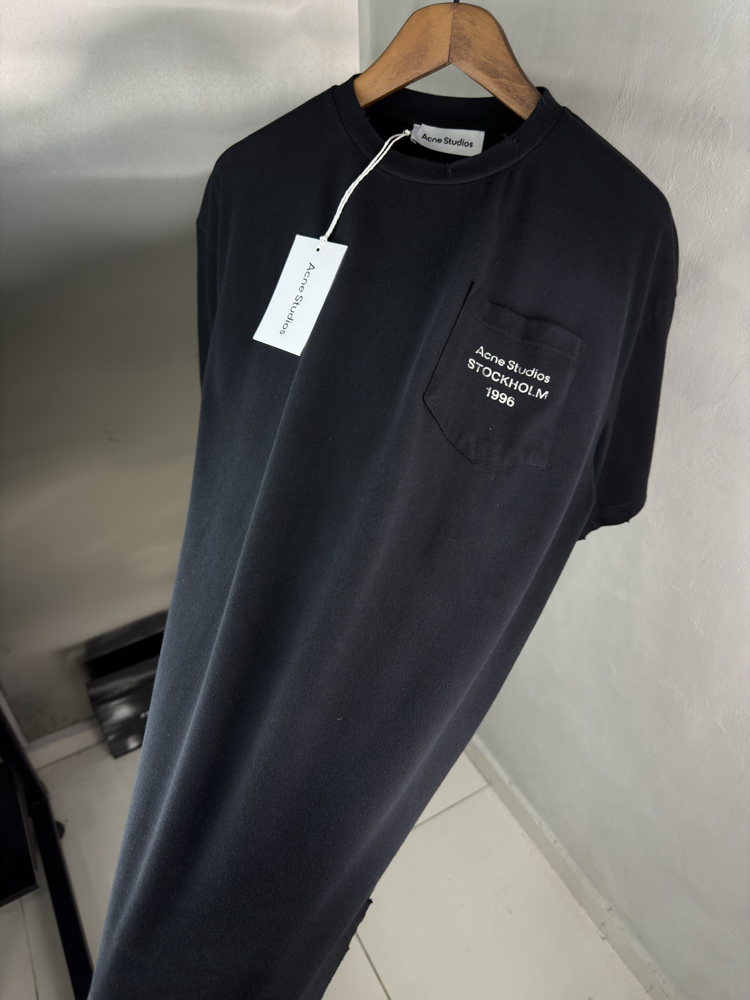 Acne Studios Orjinal Etiketli T-Shirt Siyah (Oversize)