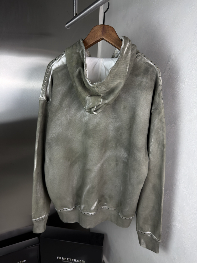 Golden Goose Orjinal Etiketli Fermuarlı Sweatshirt Haki