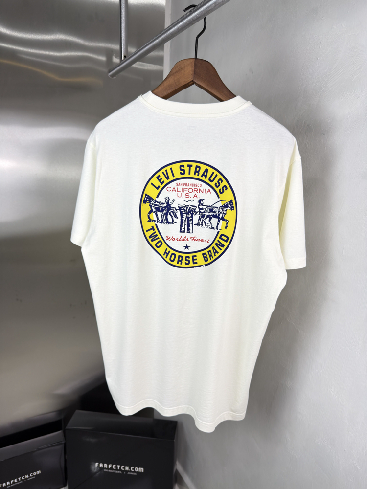 Levis T-Shirt Ekru Beyaz (Orjinal) (Sırt Detay)