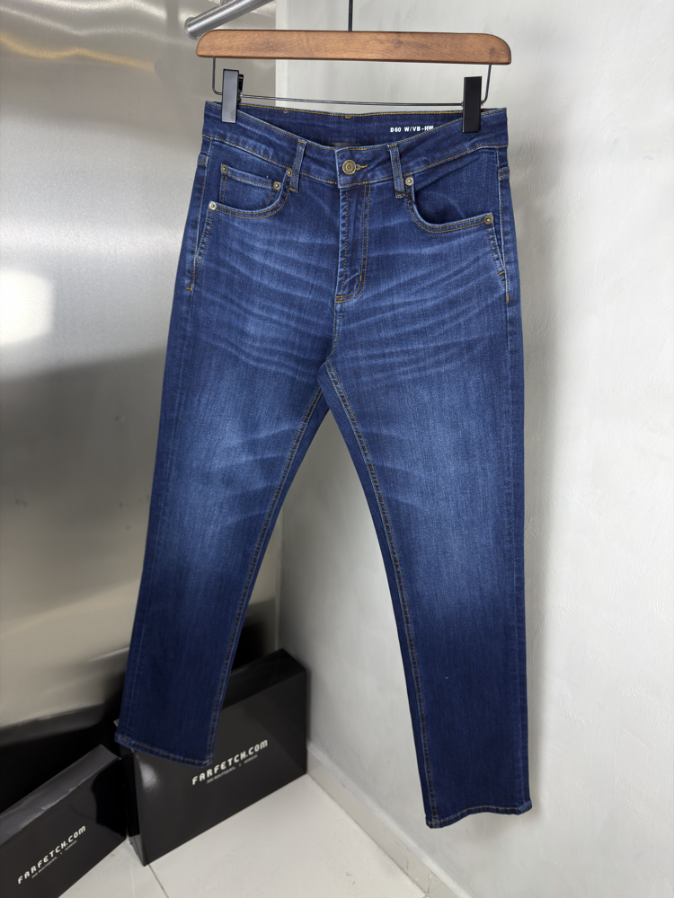 Saint Laurent Orjinal Etiketli Kot Pantolon Koyu Mavi