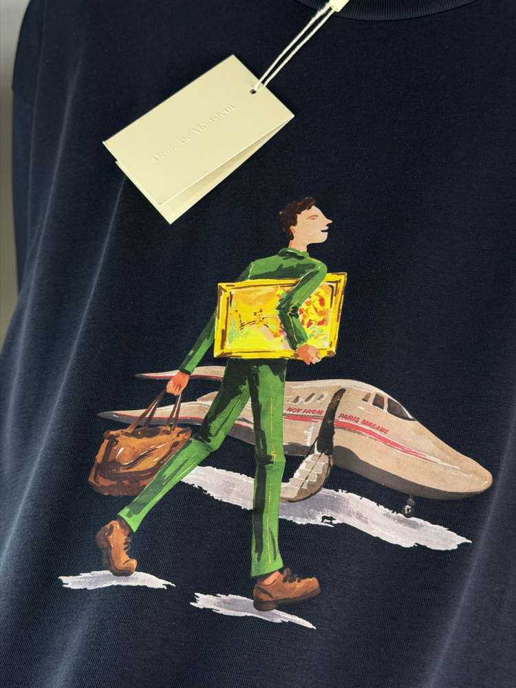 Drole De Monsieur Orjinal Etiketli T-Shirt Lacivert
