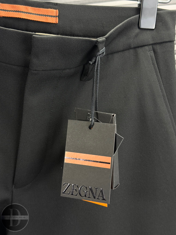 Zegna Orjinal Etiketli Kumaş Pantolon Siyah