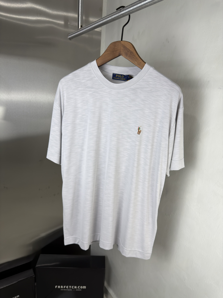 RL Orjinal Etiketli T-Shirt Gri (Flamlı Modal)