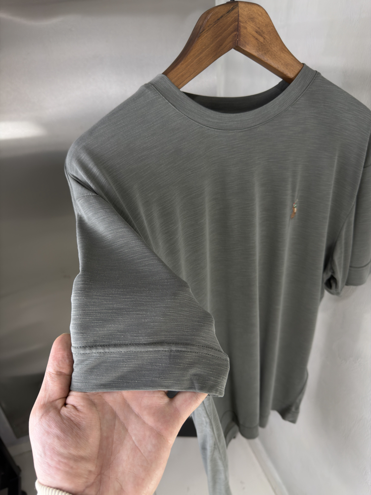 RL Orjinal Etiketli T-Shirt Haki (Flamlı Modal)