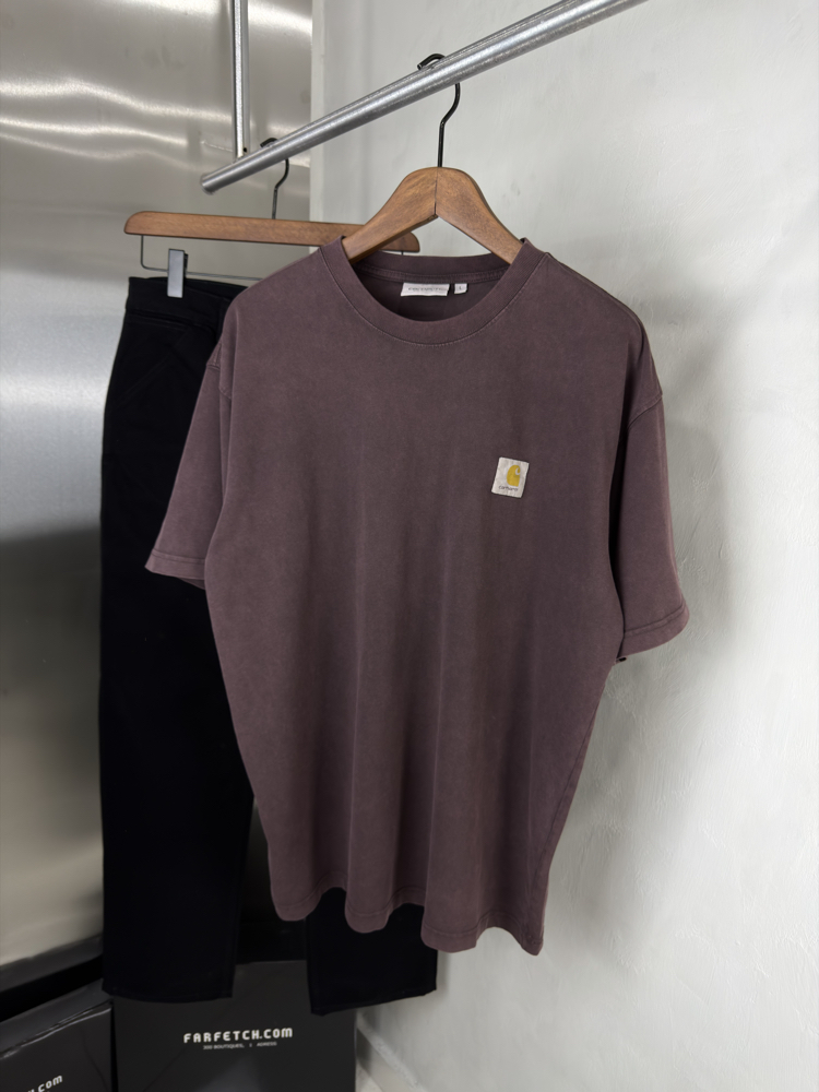 Carhartt T-Shirt Bordo Yıkamalı (Orjinal)