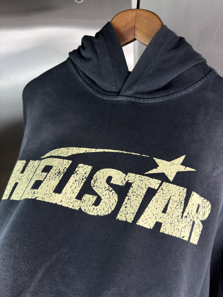 Hellstar Orjinal Etiketli Kapüşonlu Sweatshirt (Yıkamalı)