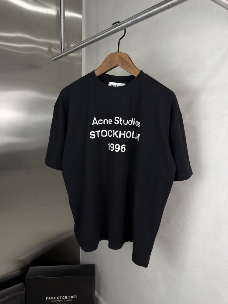 Acne Studios Orjinal Etiketli T-Shirt Siyah (Oversize)
