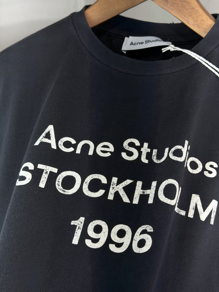 Acne Studios Orjinal Etiketli T-Shirt Siyah (Oversize)