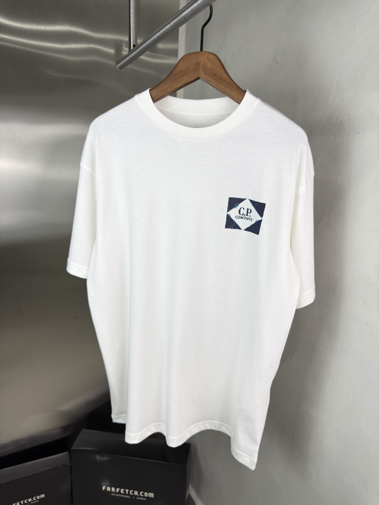 CP Company Orjinal Etiketli T-Shirt Beyaz