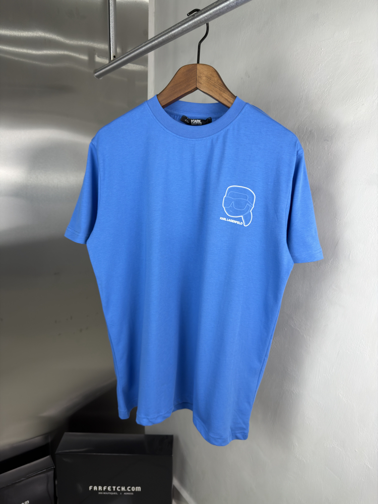 Karl Lagerfeld Orjinal Etiketli T-Shirt Mavi