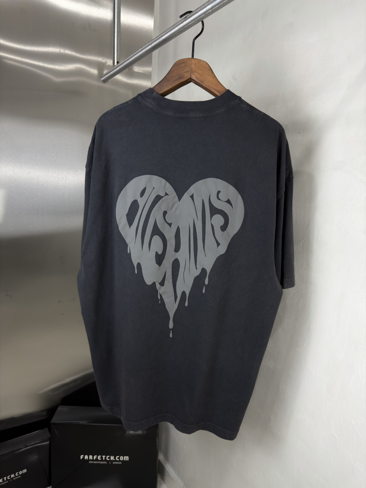 Allsaints Oversize T-Shirt Antrasit Yıkamalı (Orjinal)