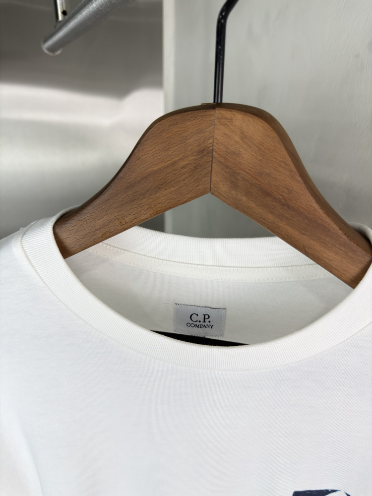 CP Company Orjinal Etiketli T-Shirt Beyaz