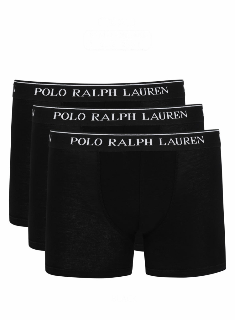 RL Kutulu Boxer 3’lü Siyah (Orjinal)