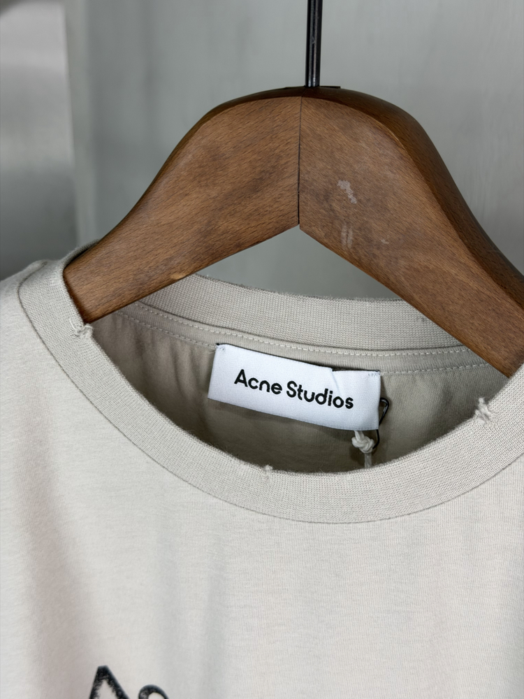 Acne Studios Orjinal Etiketli T-Shirt Bej (Oversize)