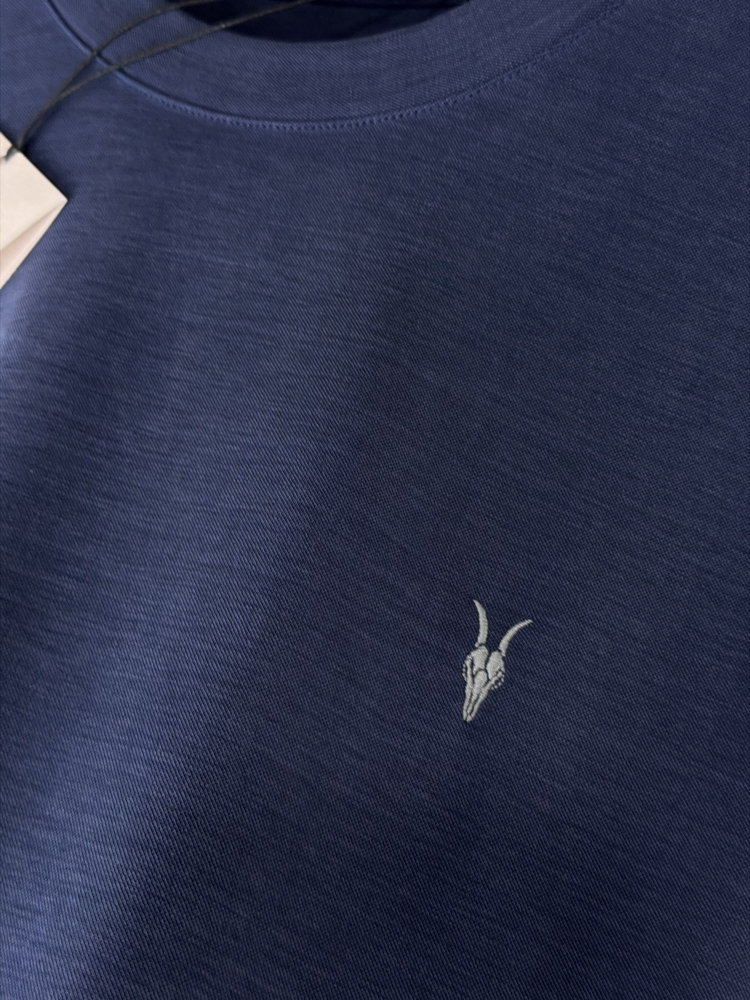 AllSaints Orjinal Etiketli T-Shirt Lacivert (Modal Pike)