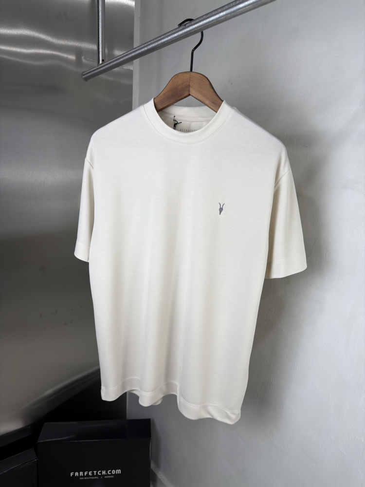 AllSaints Orjinal Etiketli T-Shirt Açık Bej (Modal Pike)