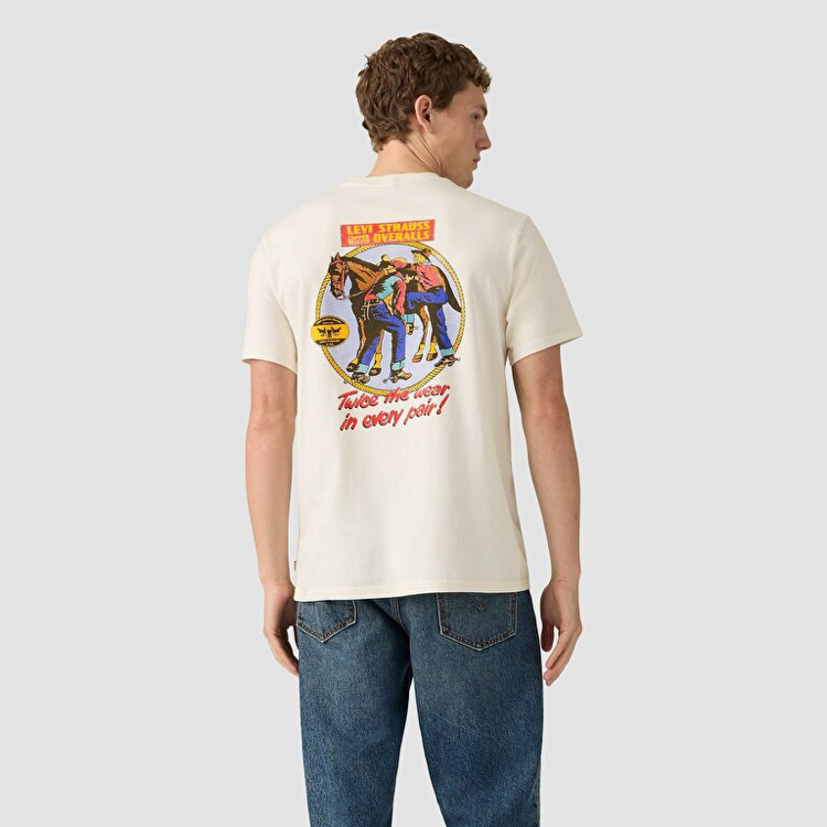 Levis T-Shirt Ekru Beyaz (Orjinal) (Sırt Detay)