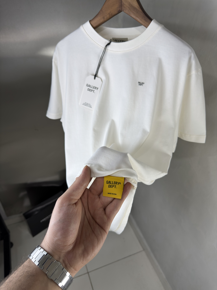 Gallery Dept Orjinal Etiketli T-Shirt Beyaz (Oversize)