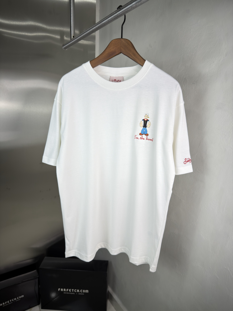 MC2 Saint Barth Orjinal Etiketli T-Shirt Beyaz