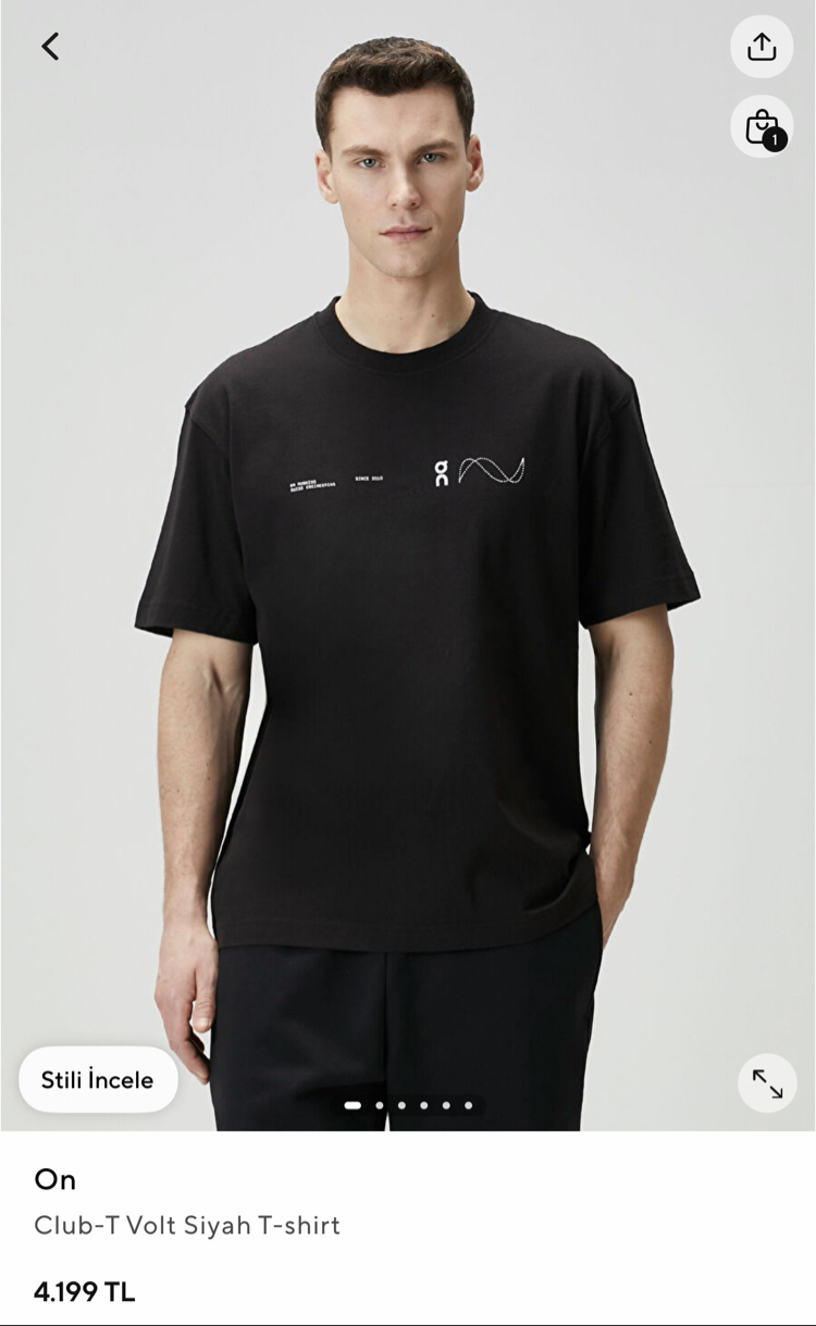 On Cloud Orjinal Etiketli T-Shirt Beyaz (Sırt Detay)