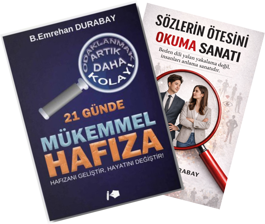 İKİ KİTAP BİRDEN (21 GÜNDE MÜKEMMEL HAFIZA/SÖZLERİN ÖTESİNİ OKUMA SANATI)