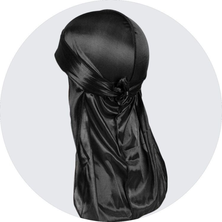 Black/Siyah saten Silky Durag