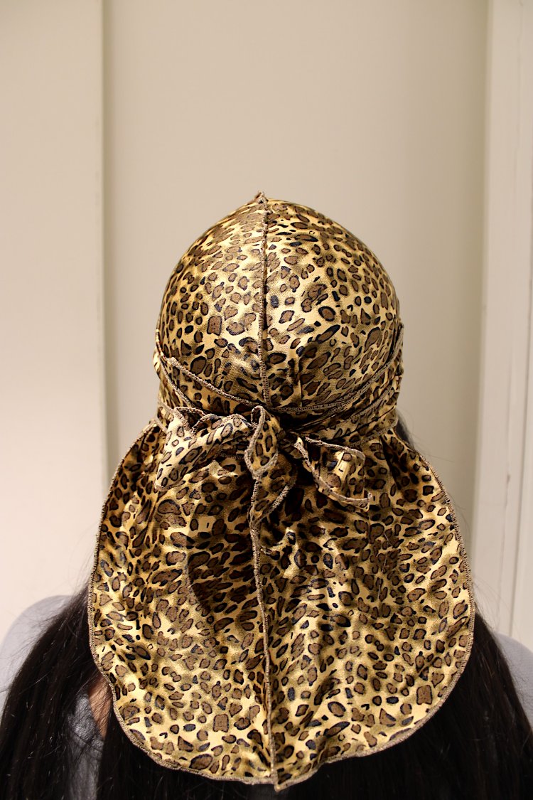 Leopard silky durag light (açık renk)