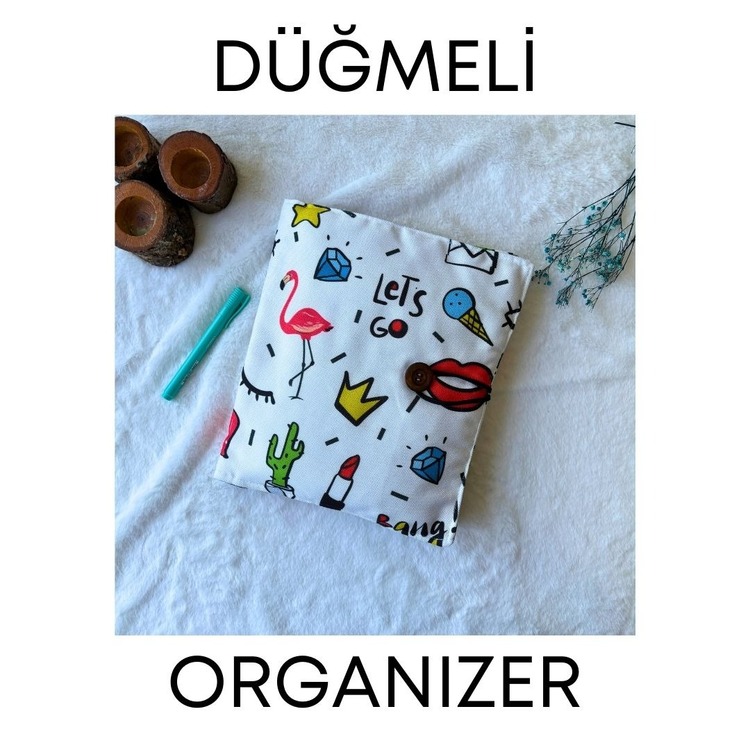 POP ART DÜĞMELİ ORGANİZER