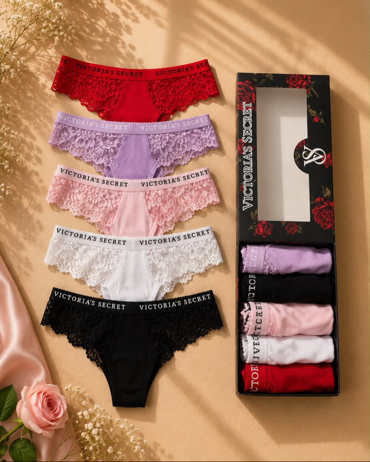 VİCTORİA SECRET ÇİFT DANTEL STRİNG KÜLOT 5Lİ
