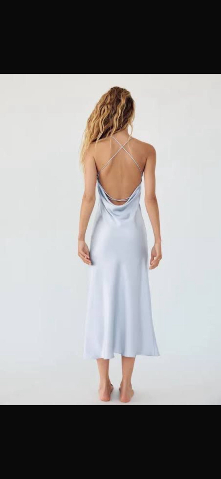 Zara saten elbise