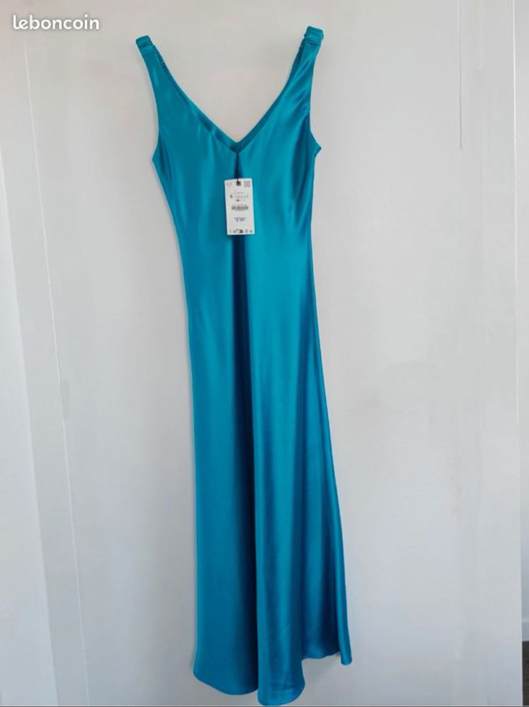Zara saten elbise