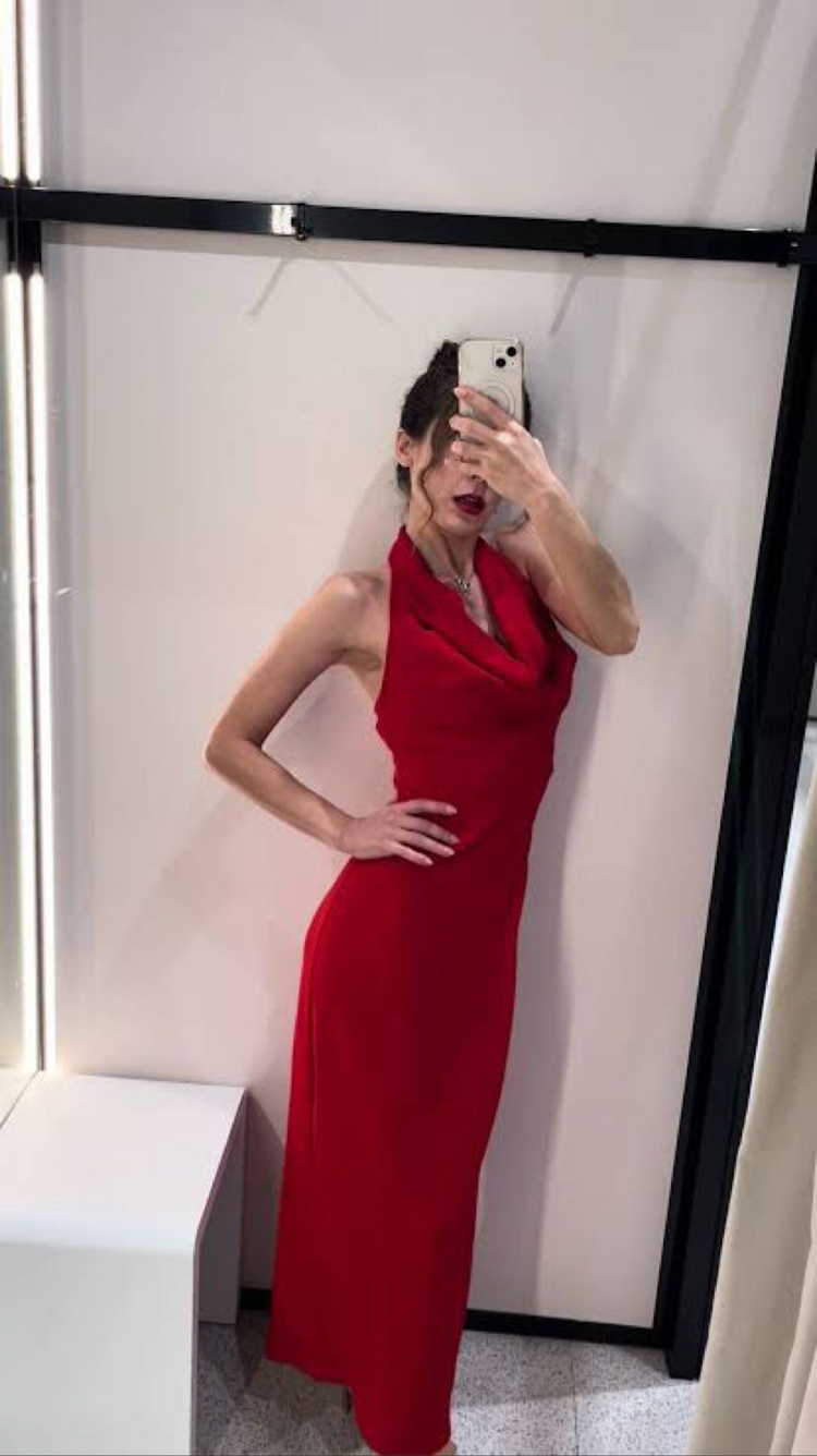 Zara Kırmızı Elbise