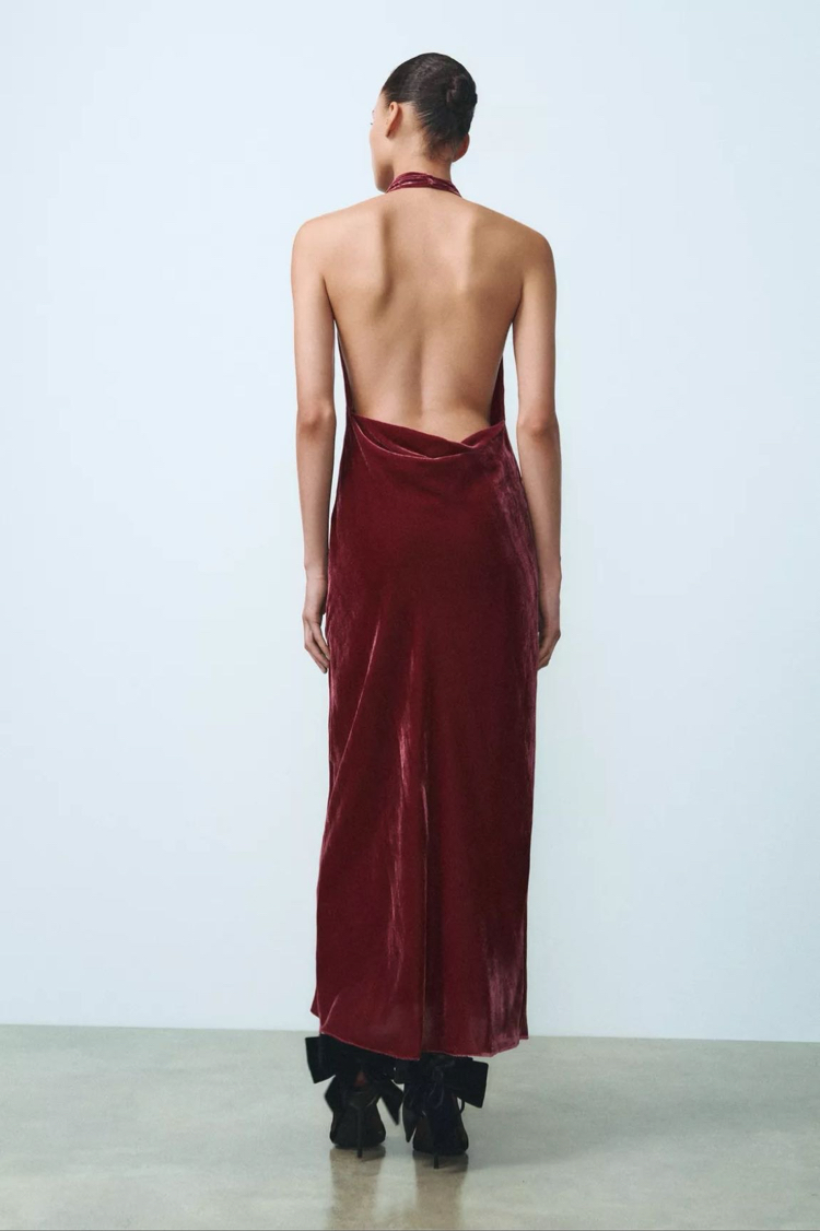 Zara kadife elbise