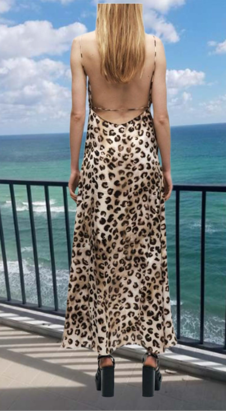 zara leopar desenli elbise 