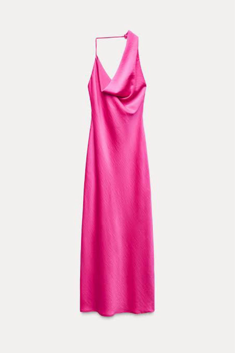 Zara saten elbise