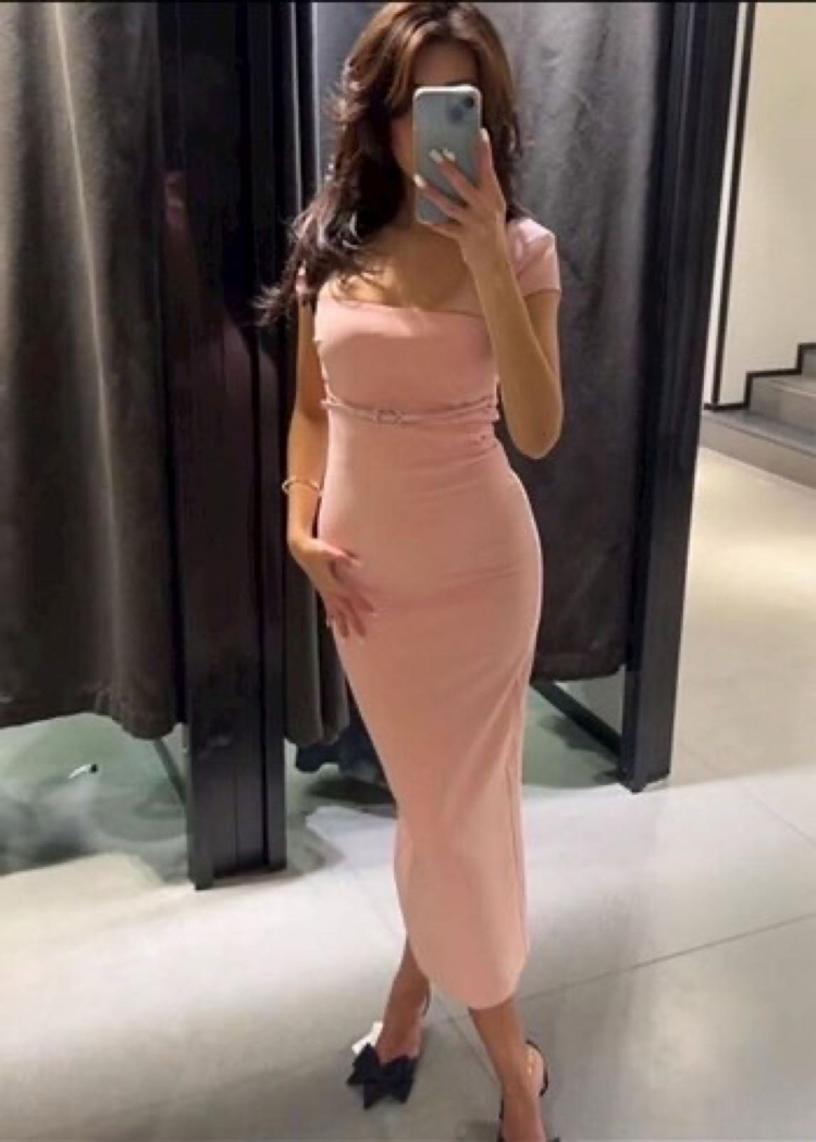 Zara Pudra Elbise