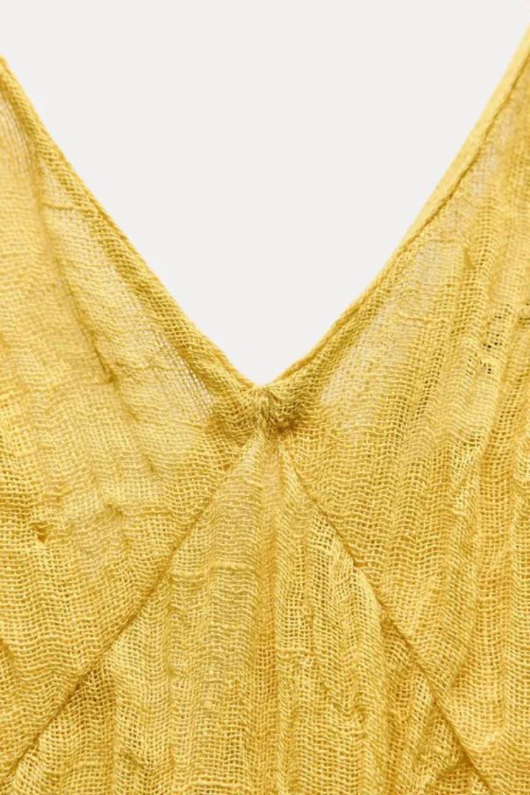 Zara sarı elbise