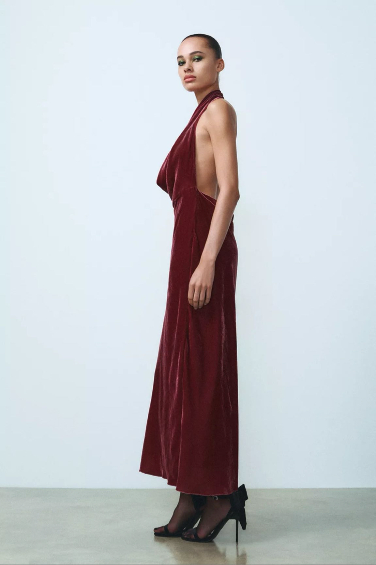 Zara kadife elbise