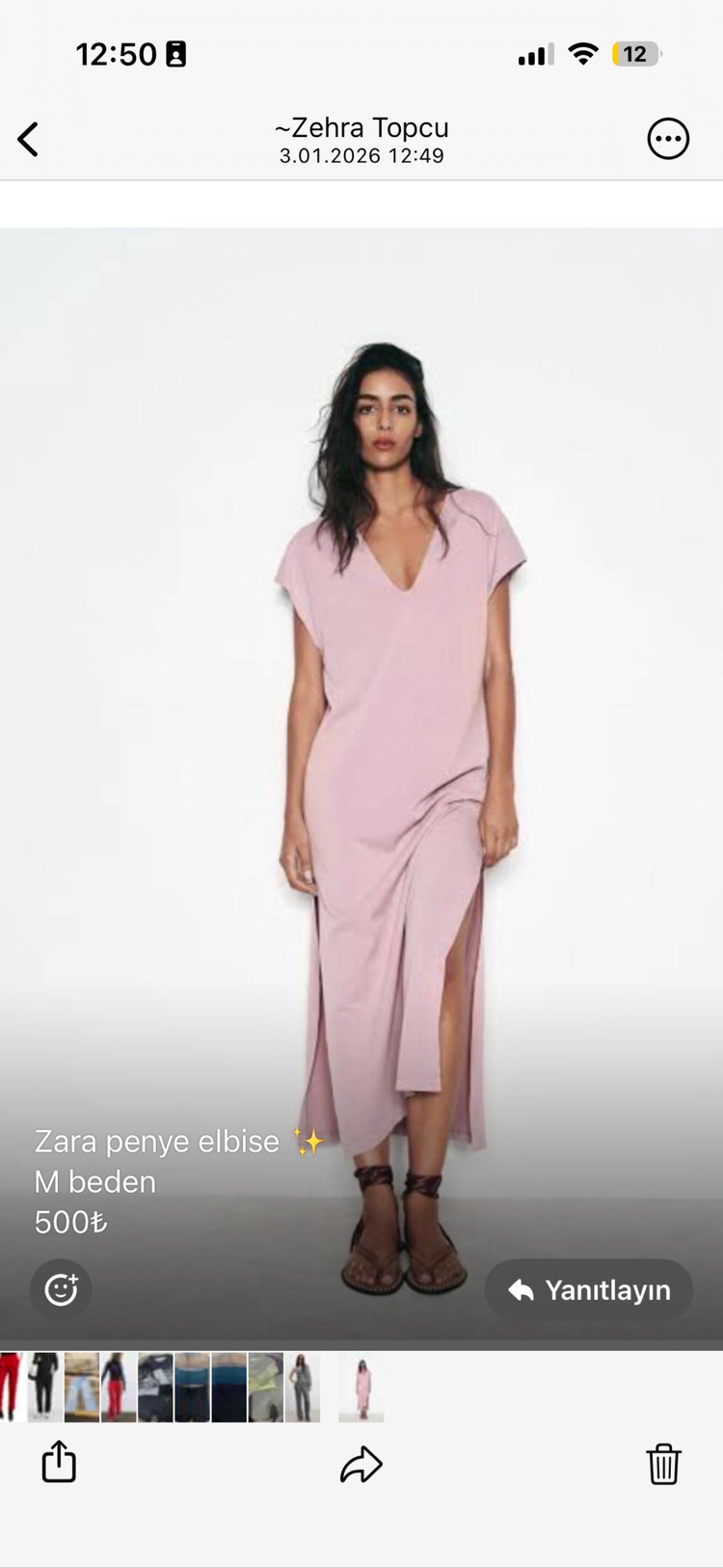 Zara penye elbise