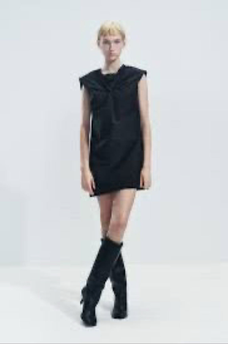 Zara Siyah Mini Elbise