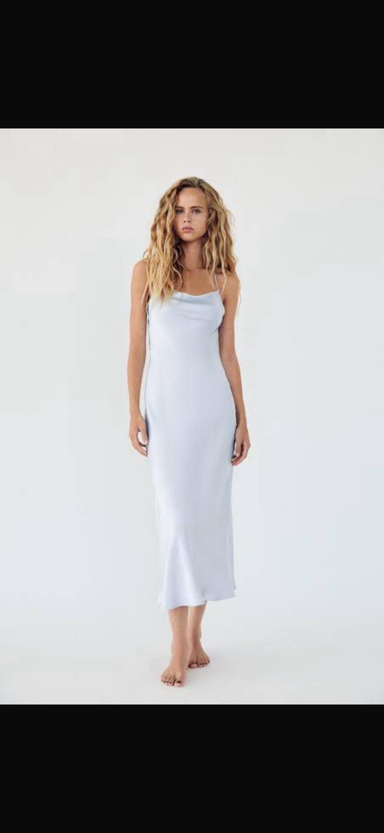Zara saten elbise