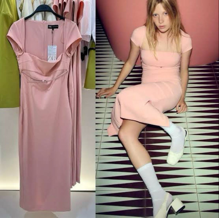 Zara Pudra Elbise