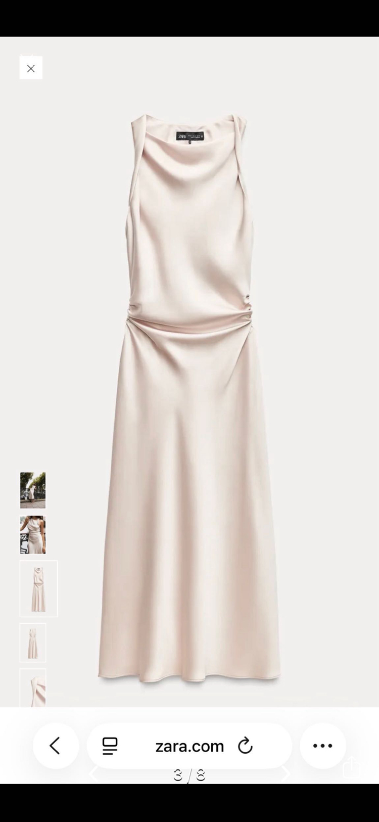 Zara saten elbise